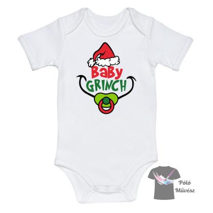 Baby Grinch Body - Feliratos Baba Body - Karácsonyi baba body