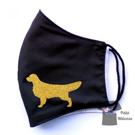 Golden Retriever maszk - Kutyás Maszk, Mosható textil szájmaszk