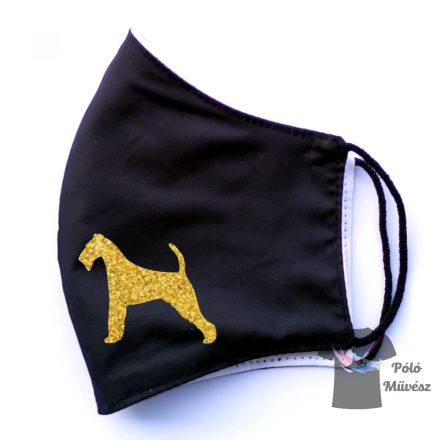 Airedale Terrier maszk - Kutyás Maszk, Mosható textil szájmaszk