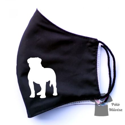 Amerikai Bulldog maszk - Kutyás Maszk, Mosható textil szájmaszk