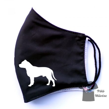 Amerikai Staffordshire Terrier maszk - Amstaff Kutyás Maszk, Mosható textil szájmaszk