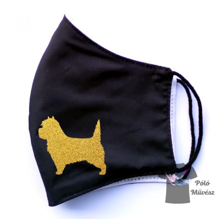 Cairn Terrier maszk - Kutyás Maszk, Mosható textil szájmaszk