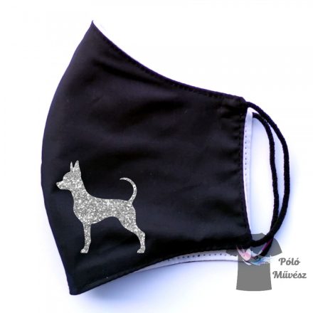 Orosz Toy Terrier maszk - Kutyás Maszk, Mosható textil szájmaszk