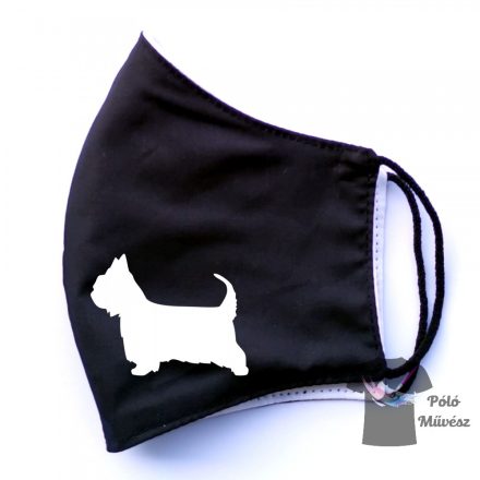 Silky Terrier maszk - Kutyás Maszk, Mosható textil szájmaszk