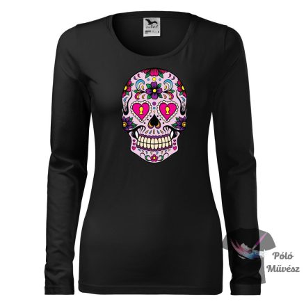 Koponyás póló - Sugar Skull póló - Egyedi póló