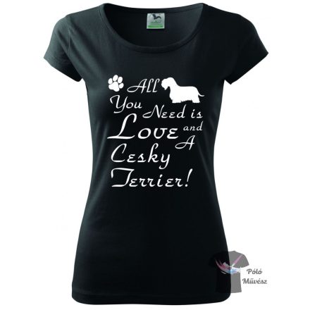 Cesky Terrier póló - Cseh Terrier póló / pulcsi - Kutyás póló - Egyedi Feliratos póló