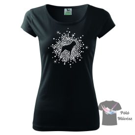   Affenpinscher strasszos póló - Kutyás póló kristályokkal - Egyedi Feliratos póló