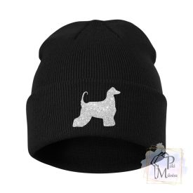   Afgán Agár Sapka - Kötött Sapka Kutya mintával - Kutyás Sapka