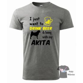   Akita póló - Akitás póló - Kutyás póló - Egyedi Feliratos póló