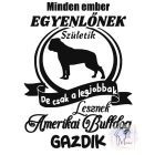 Amerikai Bulldog póló - American Bulldog póló - Kutyás póló - Egyedi Feliratos póló
