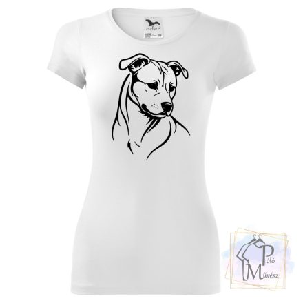 Amerikai Staffordshire Terrier póló - Amstaff póló - Kutyás póló - Egyedi Feliratos póló