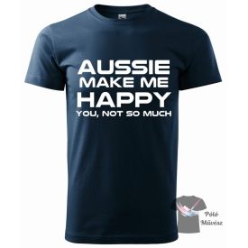   Ausztrál Juhászkutya póló - Aussie póló - Kutyás póló - Egyedi Feliratos póló