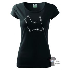   Ausztrál Silky Terrier strasszos póló - Australian Silky  Terrier póló - Kutyás póló kristályokkal - Egyedi Feliratos póló