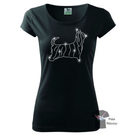   Ausztrál Silky Terrier strasszos póló - Australian Silky  Terrier póló - Kutyás póló kristályokkal - Egyedi Feliratos póló