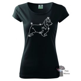   Ausztrál Terrier strasszos póló - Australian Terrier póló - Kutyás póló kristályokkal - Egyedi Feliratos póló