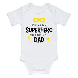   Szuperhős Apa Baba Body - Feliratos Baba Body - Egyedi Baba Body