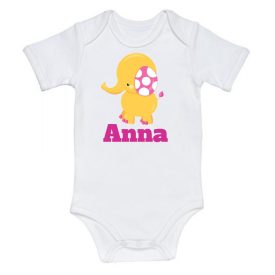   Neves Elefántos Baba Body - Feliratos Baba Body, Egyedi Baba Body