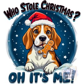   Karácsonyi Beagle póló - Beagle pulcsi - Kutyás póló - Egyedi Feliratos póló