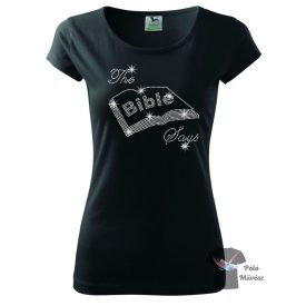 Vallásos strasszos póló