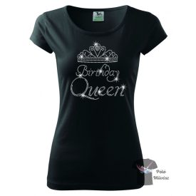 Szülinapos strasszos póló - Birthday Queen