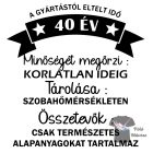 Gyártástól eltelt idő 40 év szülinapi póló - Szülinapos póló - Egyedi Póló 