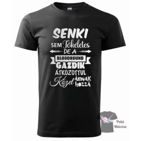   Senki sem tökéletes Bloodhound póló - Véreb póló - Kutyás póló - Egyedi Feliratos póló