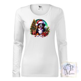   Karácsonyi Berni Pásztorkutya póló - Bernese Mountain Dog póló - Kutyás póló - Egyedi Feliratos póló