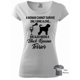   Orosz Fekete Terrier póló - Black Russian Terrier pulcsi - Kutyás póló - Egyedi Feliratos póló