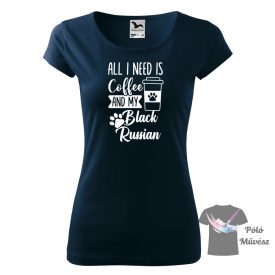   Orosz Fekete Terrier póló - Black Russian Terrier pulcsi - Kutyás póló - Egyedi Feliratos póló