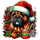 Karácsonyi Bullmasztiff póló - Bullmastiff póló - Kutyás póló - Egyedi Feliratos póló