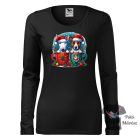 Karácsonyi Bullterrier póló - Bull Terrier póló - Kutyás póló - Egyedi Feliratos póló