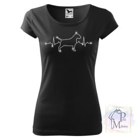   Bullterrier strasszos póló - Bull Terrier póló - Kutyás póló kristályokkal - Egyedi Feliratos póló