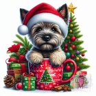Karácsonyi Cairn Terrier póló - Cairn Terrier pulóver - Kutyás póló - Egyedi Feliratos póló