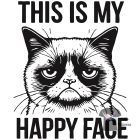 This is my happy face Cicás póló - Macska póló - Cicás pulcsi - Egyedi Póló