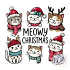 Karácsonyi Cicás póló - Macska póló - Cicás pulcsi - Egyedi Póló