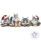 Karácsonyi Cicás póló - Main Coon Macska póló - Cicás pulcsi - Egyedi Póló