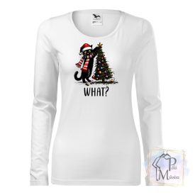   Karácsonyi Cicás póló - Macska póló - Cicás pulcsi - Egyedi Póló