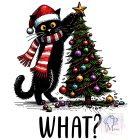 Karácsonyi Cicás póló - Macska póló - Cicás pulcsi - Egyedi Póló