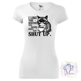   I like the sound Cicás póló - Macska póló - Cicás pulcsi - Egyedi Póló