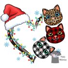 Cicás Karácsonyi póló - Macska póló - Cicás pulcsi - Egyedi Póló