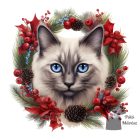 Karácsonyi Cicás póló - Macska póló - Cicás pulcsi - Egyedi Póló