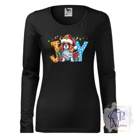   Karácsonyi Cavalier King Charles Spániel póló - Spánieles póló - Kutyás póló - Egyedi Feliratos póló