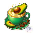 Latte Avocado Kávés póló - Kávé póló - Vicces póló - Egyedi Feliratos Póló
