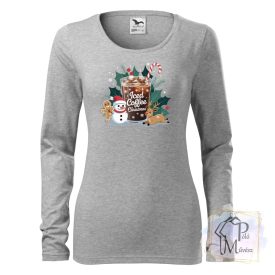   Karácsonyi Kávés póló - Iced Coffee Christmmas Kávé póló - Vicces póló - Egyedi Feliratos Póló