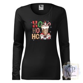   Karácsonyi Kávés póló - Ho Ho Ho Christmmas Kávé póló - Vicces póló - Egyedi Feliratos Póló