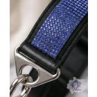 Blue Moon Luxus Bársony Félfojtós Nyakörv strasszokkal - Strasszos Kutya Nyakörv 3cm széles