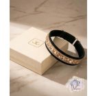 Rose Gold Luxus Bársony Félfojtós Nyakörv strasszokkal - Strasszos Kutya Nyakörv 3cm széles