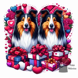   Skót Juhászkutya póló - Collie pulcsi - Kutyás póló - Egyedi Feliratos póló