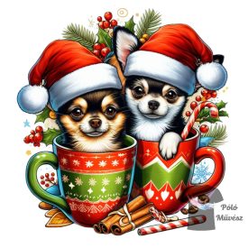   Karácsonyi Csivava póló - Chihuahua póló - Kutyás póló - Egyedi Feliratos póló