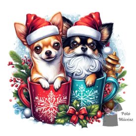   Karácsonyi Csivava póló - Chihuahua póló/pulcsi - Kutyás póló - Egyedi Feliratos póló
